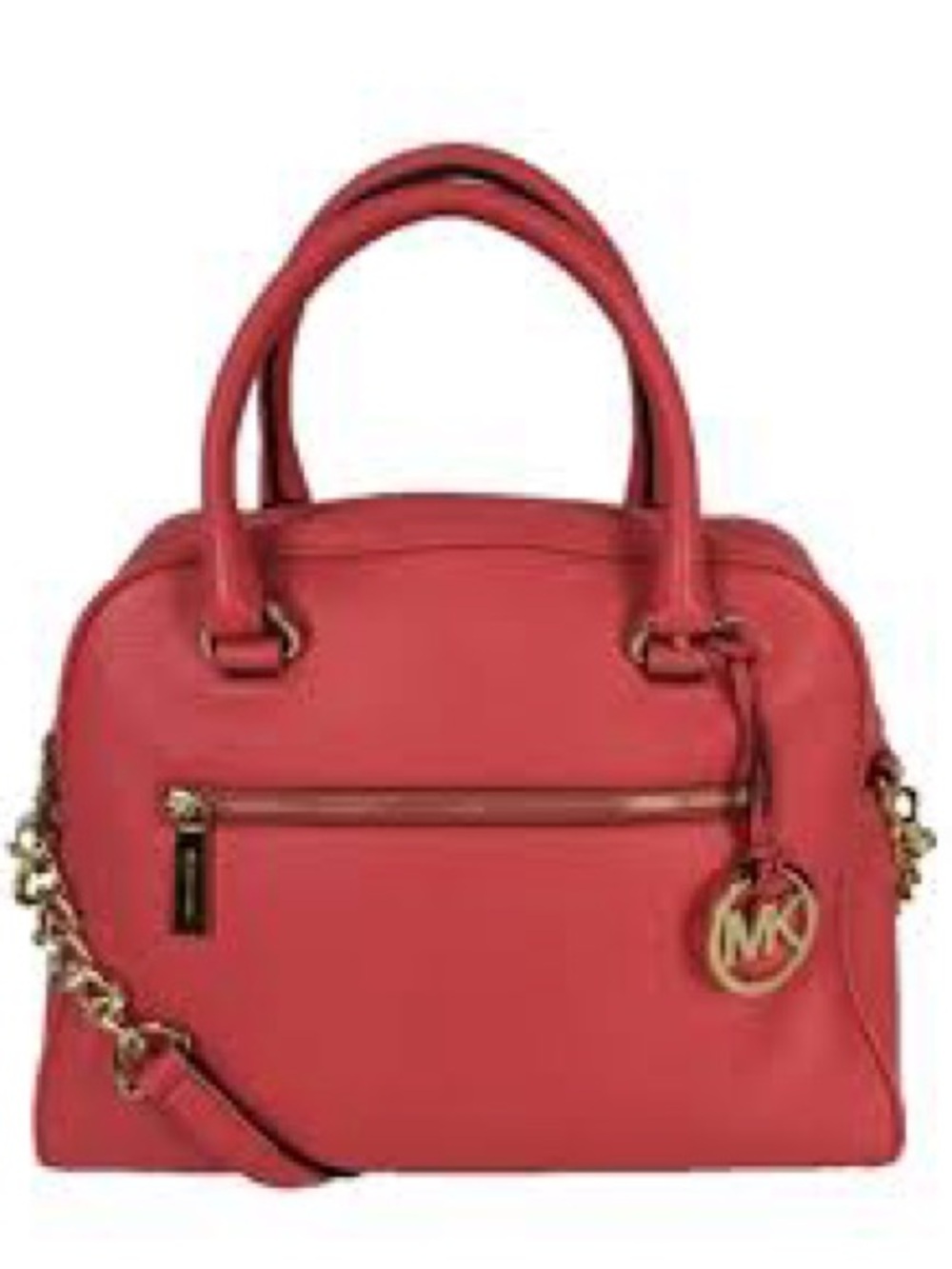 ‼️AUTHENTIC‼️Michael Kors Coral Watermelon Leather Satchel with Gold Hardware